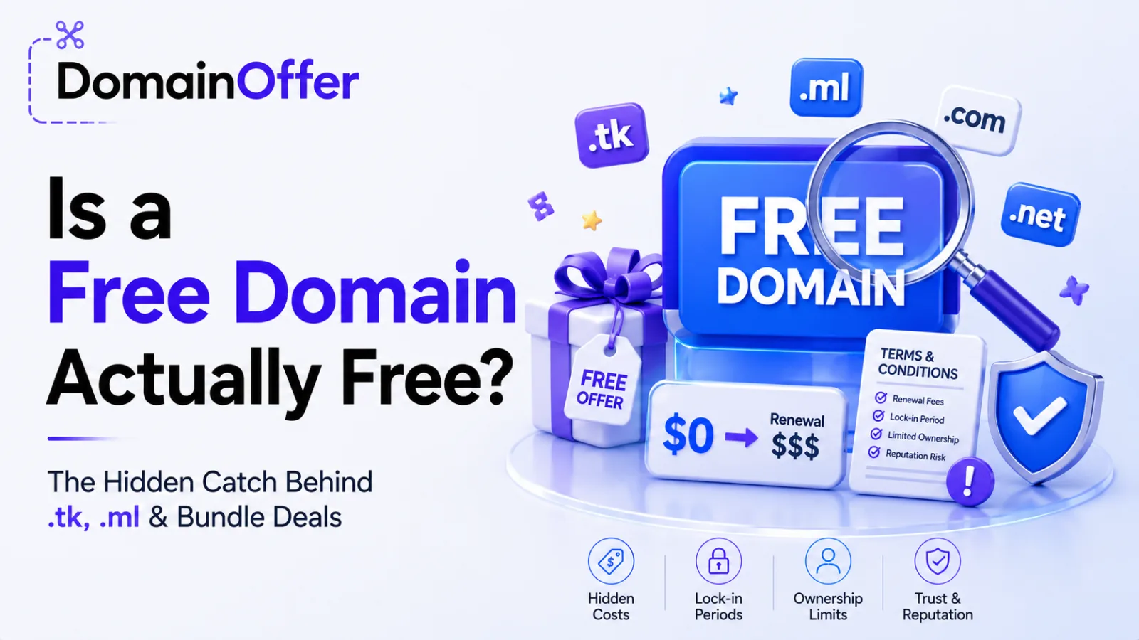 Is a Free Domain Actually Free? The Catch Behind .tk, .ml and Bundle Deals